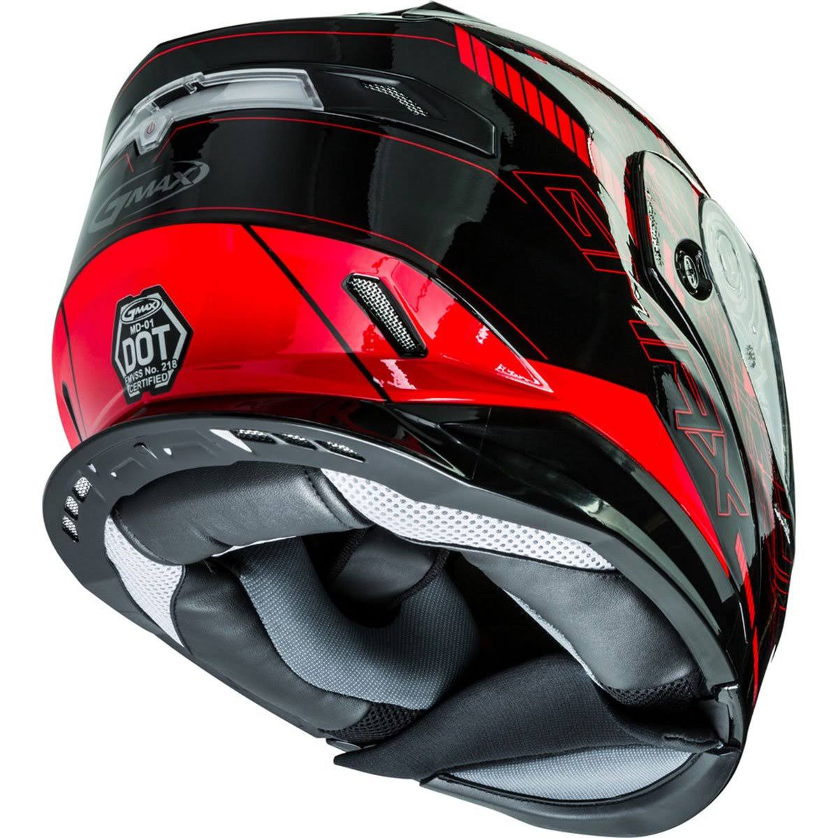 GMAX MD-01S Wired Modular Helmet - Black/White - Large