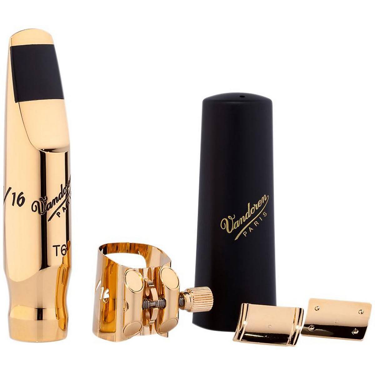 Vandoren V16 Metal Tenor Small Chamber Mouthpiece with Optimum Ligature/Cap Kit T6