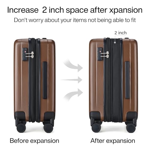 Hanke 29 Inch Luggage Suitcases With Spinner Wheels Lightweight PC hardside Rolling Suitcase With Travel Lock, Checked-Large 29-Inch(Blackish Green)
