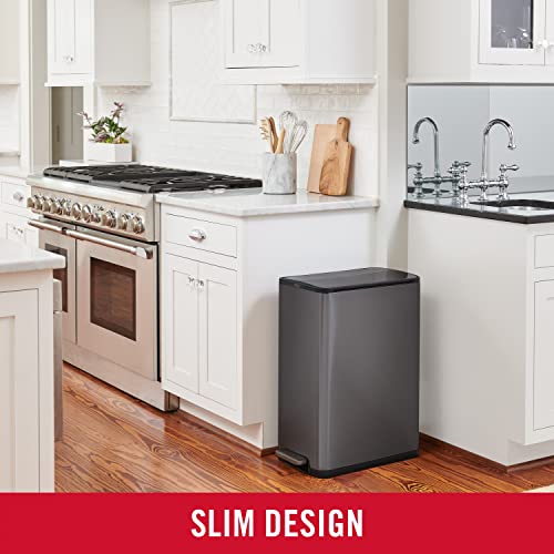 Rubbermaid Stainless Steel Kitchen Trash Can with Lid
