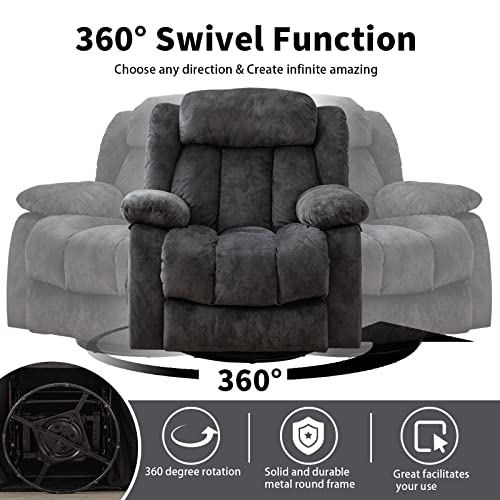 CANMOV Massage Swivel Rocker Recliner Chair with Heat and Vibration
