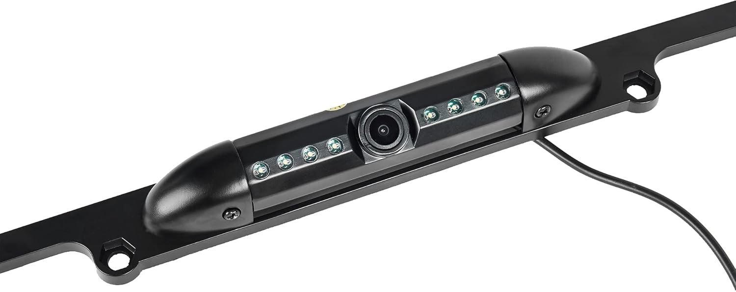 Belva BLPCAM2 License Plate Mounted Waterproof Rearview Backup Camera with Built in Night Vision