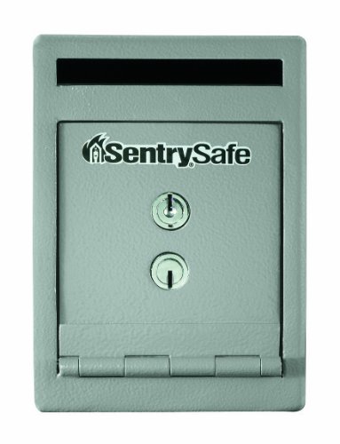 SentrySafe Depository Safe with Dual Key Lock, Steel Drop Slot Safe for Offices and Businesses, Stores Cash Deposits, 0.38 Cubic Feet