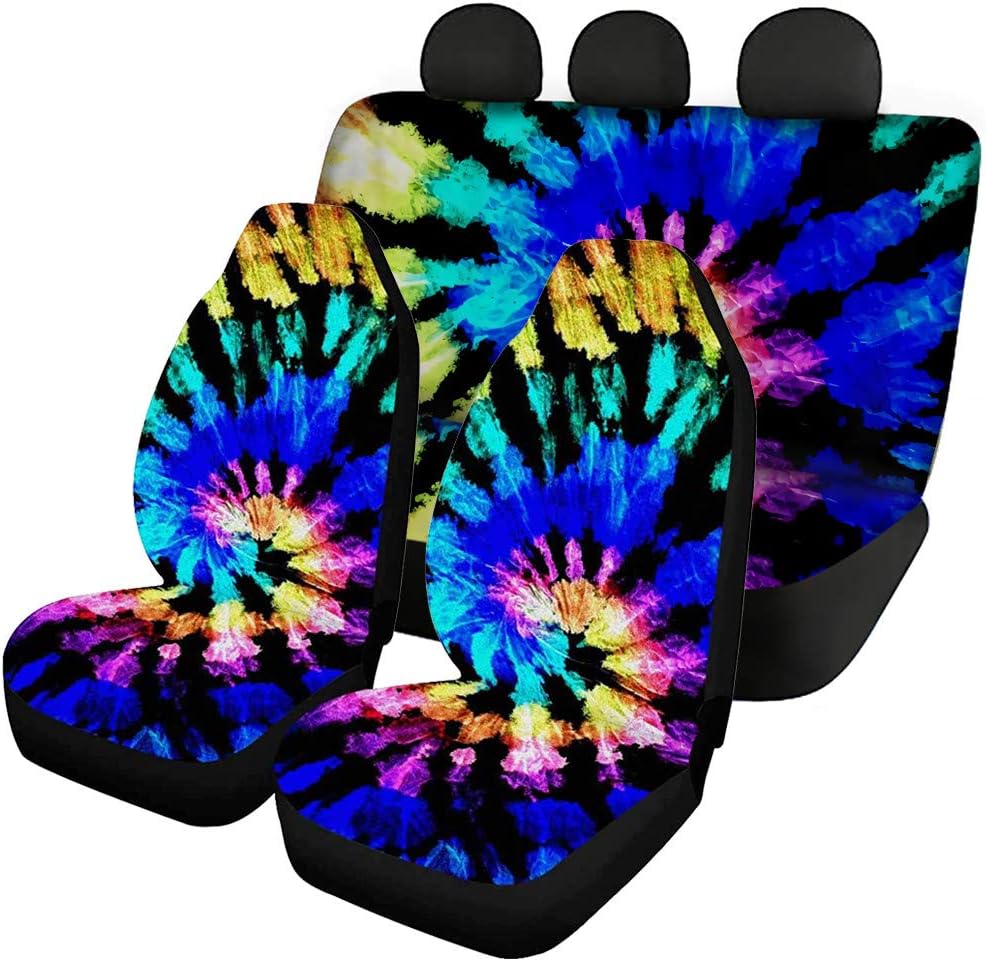 SEANATIVE Stretchy Car Seat Cover Camo Forest Deer Universal Car Interior Seat Cover Machine Washable Anti-Slip Front and Rear Bench Back Seat Cover