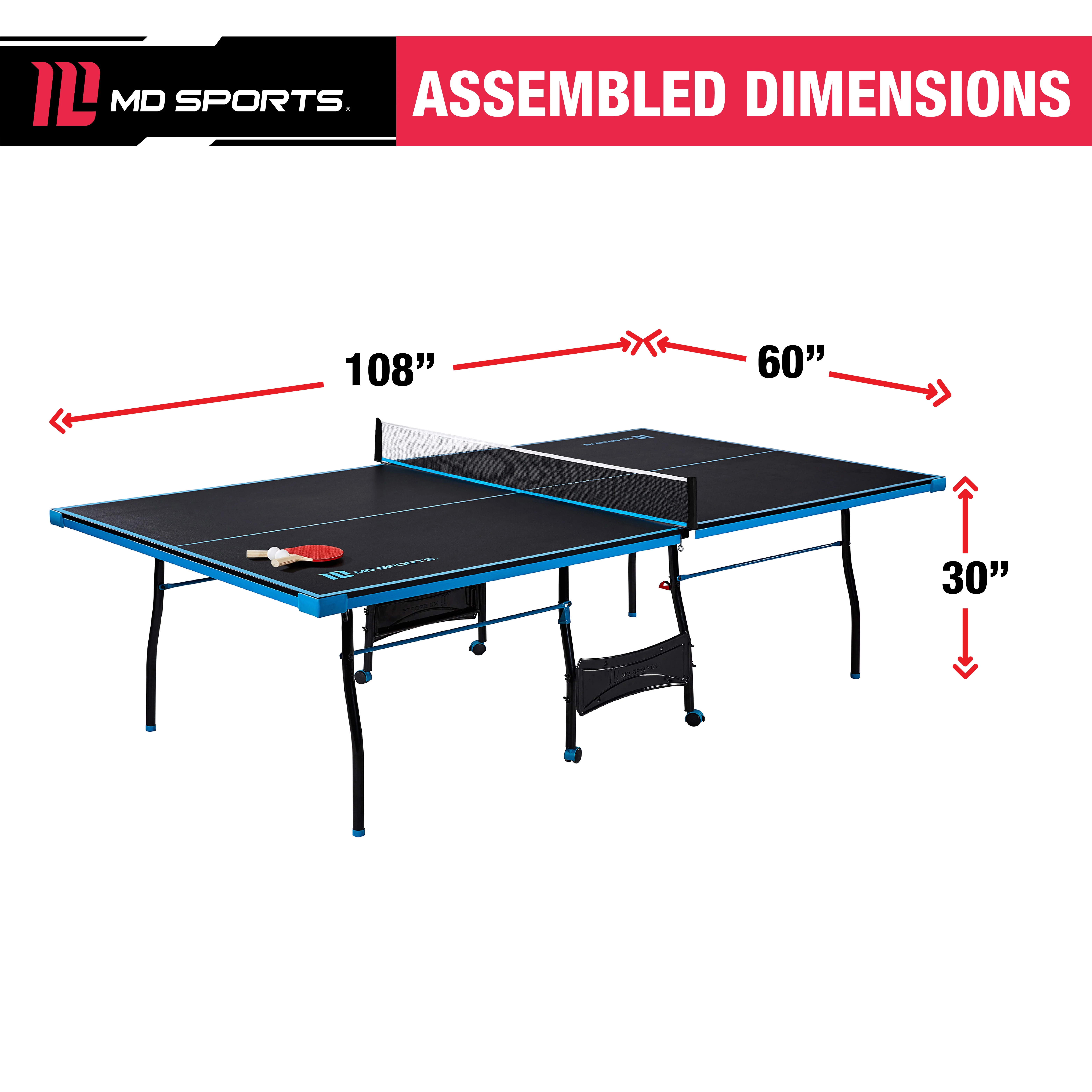 MD Sports Official Size Table Tennis Table