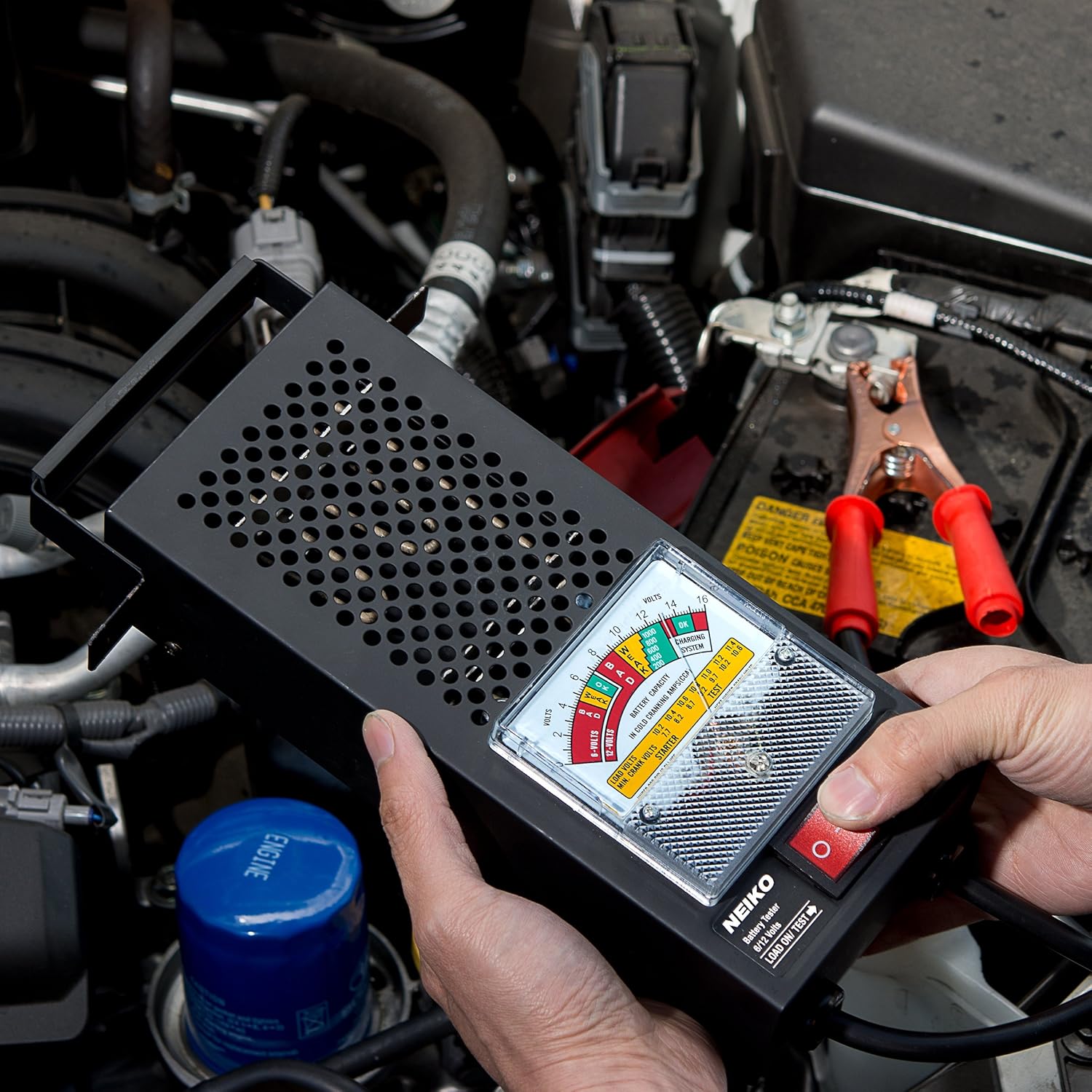 NEIKO 40510A Car Battery Tester | 100 AMP 6 and 12 Volt Automotive Load Checker | CCA Analyzer