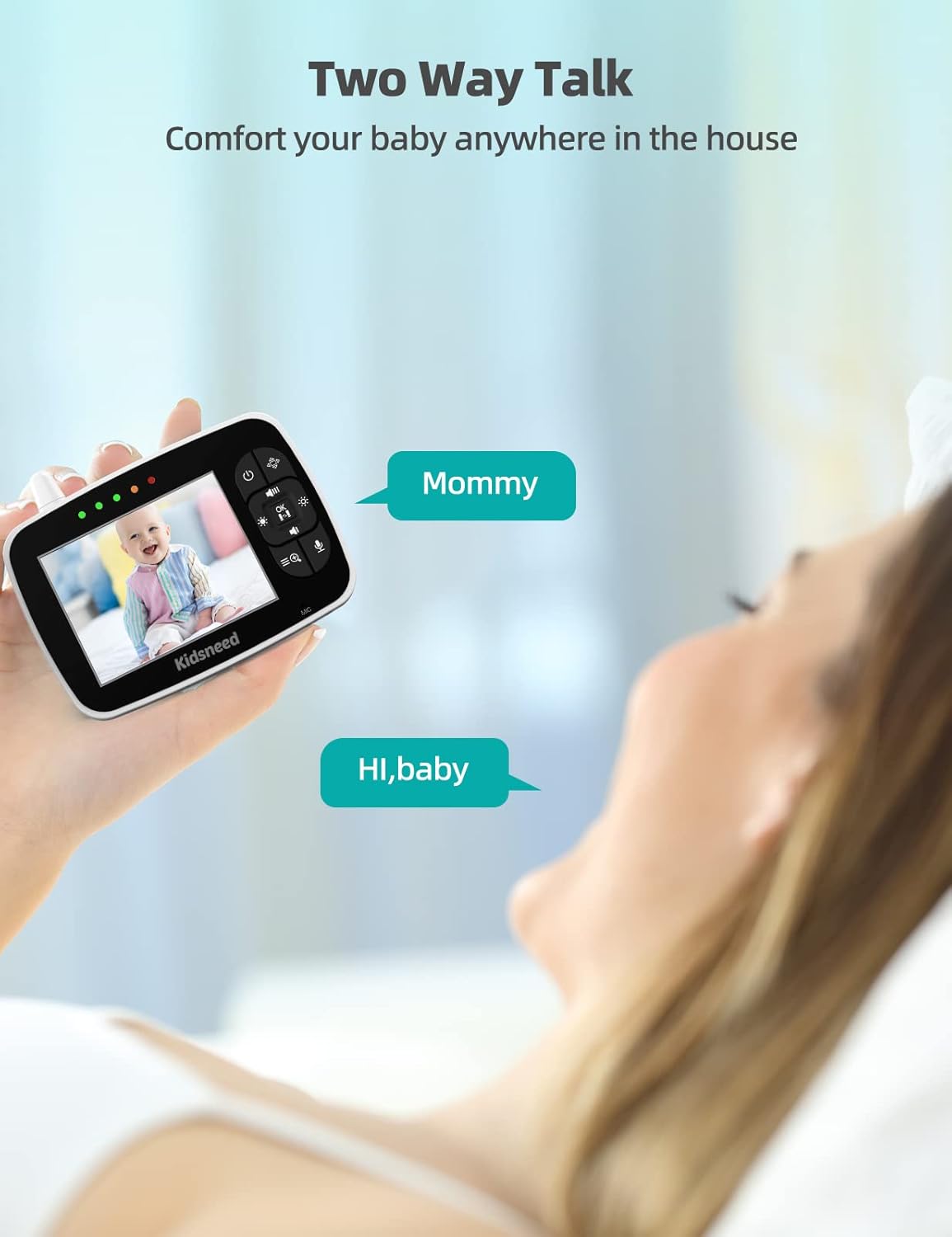 Baby Monitor with Camera and Audio - 3.5 Inch Video Baby Monitor with Remote Control Pan& Tilt &Zoom Camera, Two-Way Audio, Night Vision
