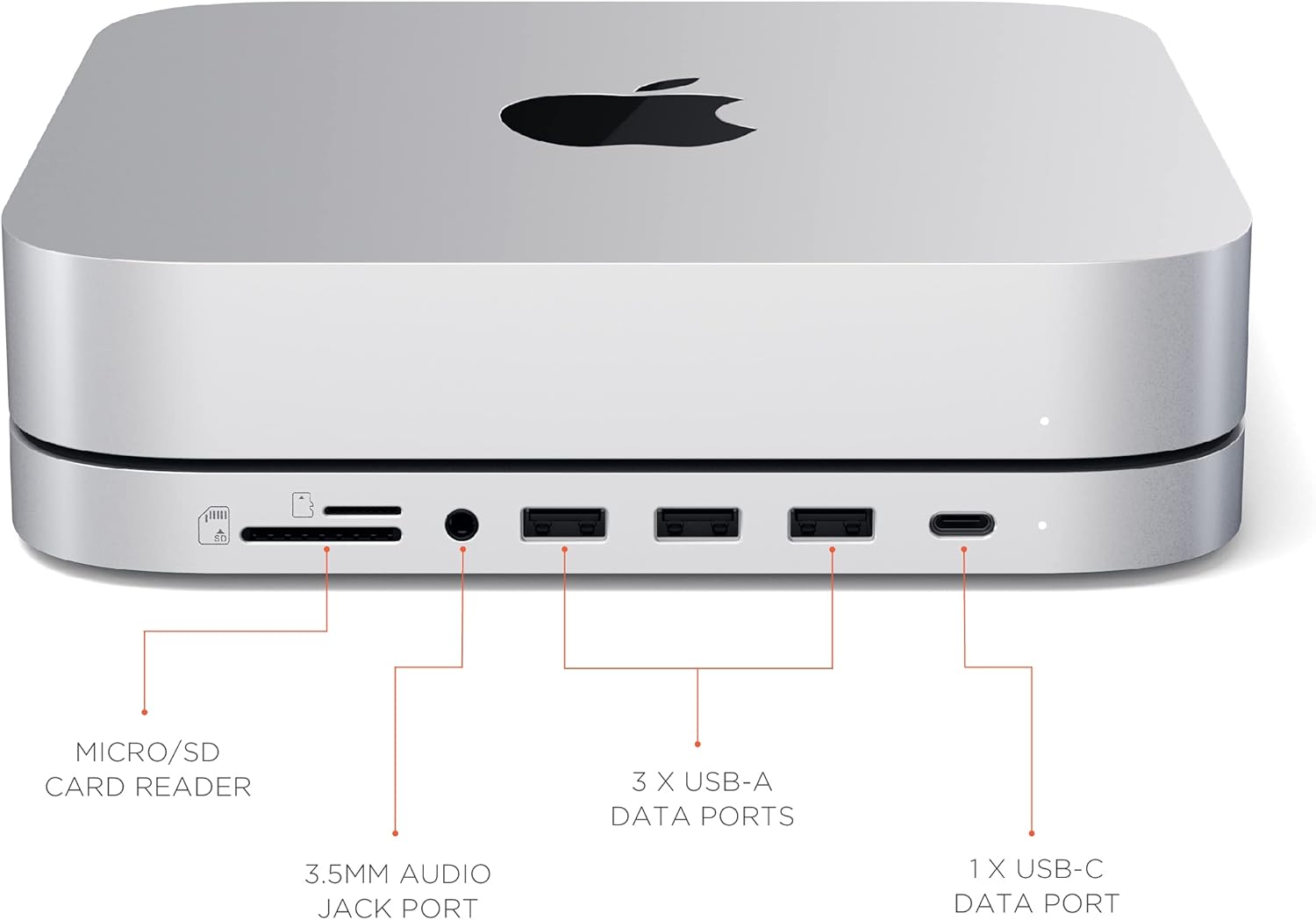 Satechi Type-C Stand & Hub with SSD Enclosure – Patented Design – Fits M.2 SATA SSD, USB-C Data Port, Micro/SD Card Readers