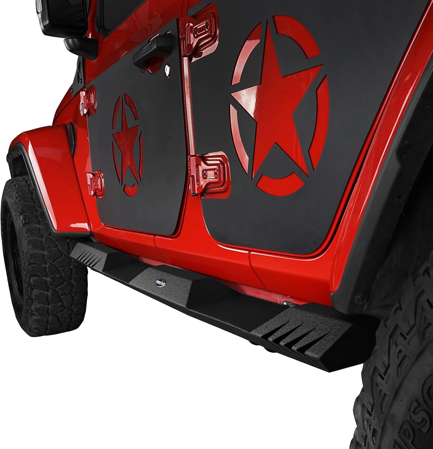 V8 GOD Wrangler JLU Side Step Running Board Rock Slider Side Rail for Jeep Wrangler JL Unlimited 2018 2019 2020 2021 2022 4-Door (Driver and
