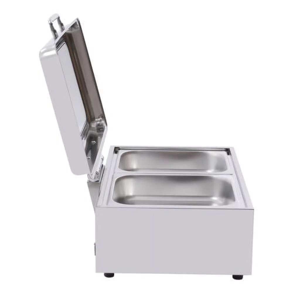 Electric Chafing Dish Stainless Steel Buffet Food Warmer 9QT Chafer Dish w/Lid