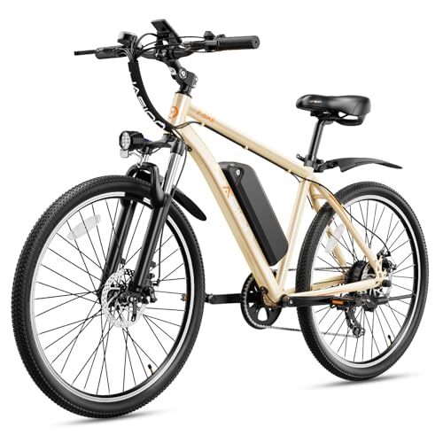 Jasion EB5 Electric Bike for Adults with Peak 500W Brushless Motor, 40Miles 20MPH Commuting Electric Mountain Bike with 360Wh Removable Battery