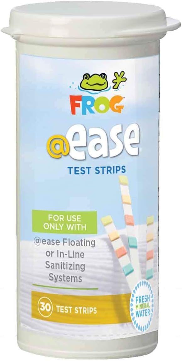 Spa Frog @Ease Floating System and 3 Refill SmartChlor Ease Replacement Mineral Cartridges, 30 Test Strips