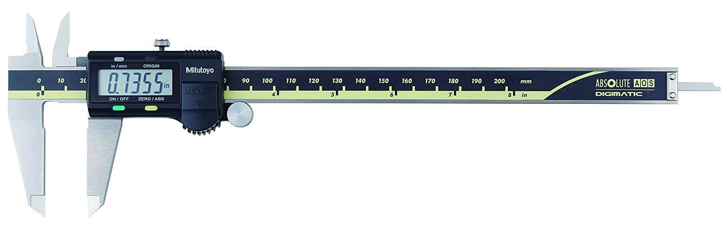 Mitutoyo 500-163-30 Advanced Onsite Sensor Absolute Scale Digital Caliper, 0-8x22 Range