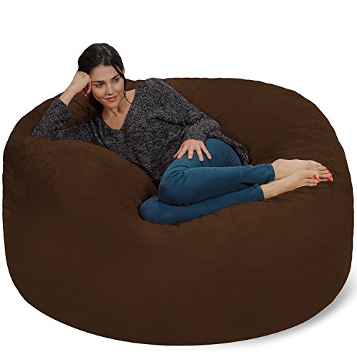 Chill Sack Bean Bag Chair - 5' Giant Memory Foam Lounge Chair with Soft Microfiber Cover – Cozy Furniture for Living Room, Dorm