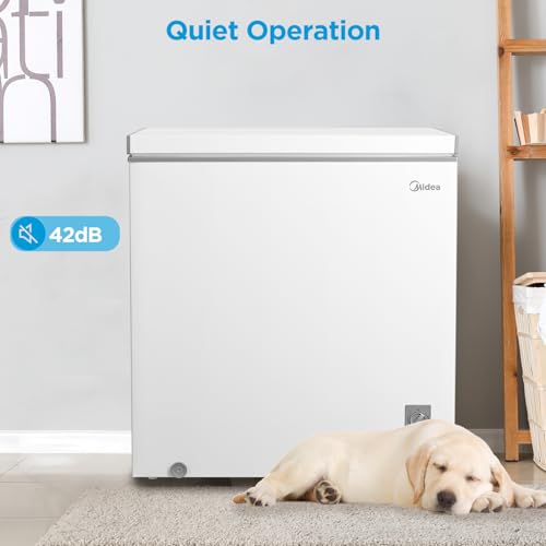Midea MERC04C4BAWW 3.5 Cubic Feet Chest Freezer, Cu.ft-Convertible, White