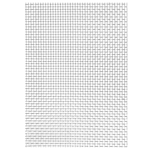 IBOWZ Stainless Steel Woven Wire Mesh 16 Mesh Metal Woven Mesh, Stainless Steel Air Vent Mesh, Filter Screen Sheet Perfect for Cabinet
