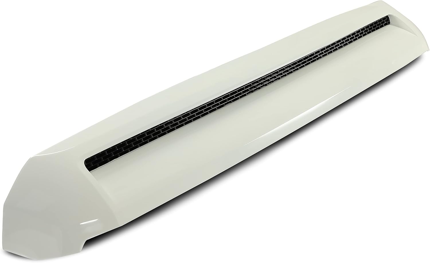 HECASA White Painted Hood Molding Hood trim Compatible with 2014-2021 Toyota Tundra engine Hood Bulge Grille Hood Scoop