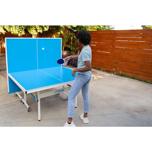 STIGA XTR Professional Outdoor Table Tennis Tables – All Weather Aluminum Waterproof Outdoor or Indoor Design with Net & Post