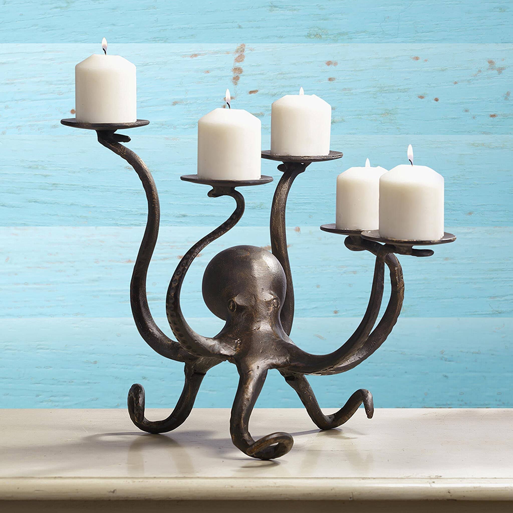 SPI Home Octopus Pillar Candelabra