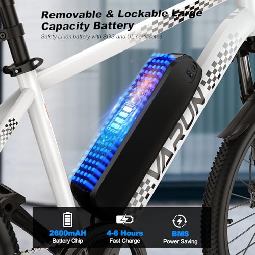 VARUN Electric Bike - Ebikes for Adults Peak 500W /750W 20MPH Commuter Ebike with 36V/48V 7.8AH Removable Battery, 24''