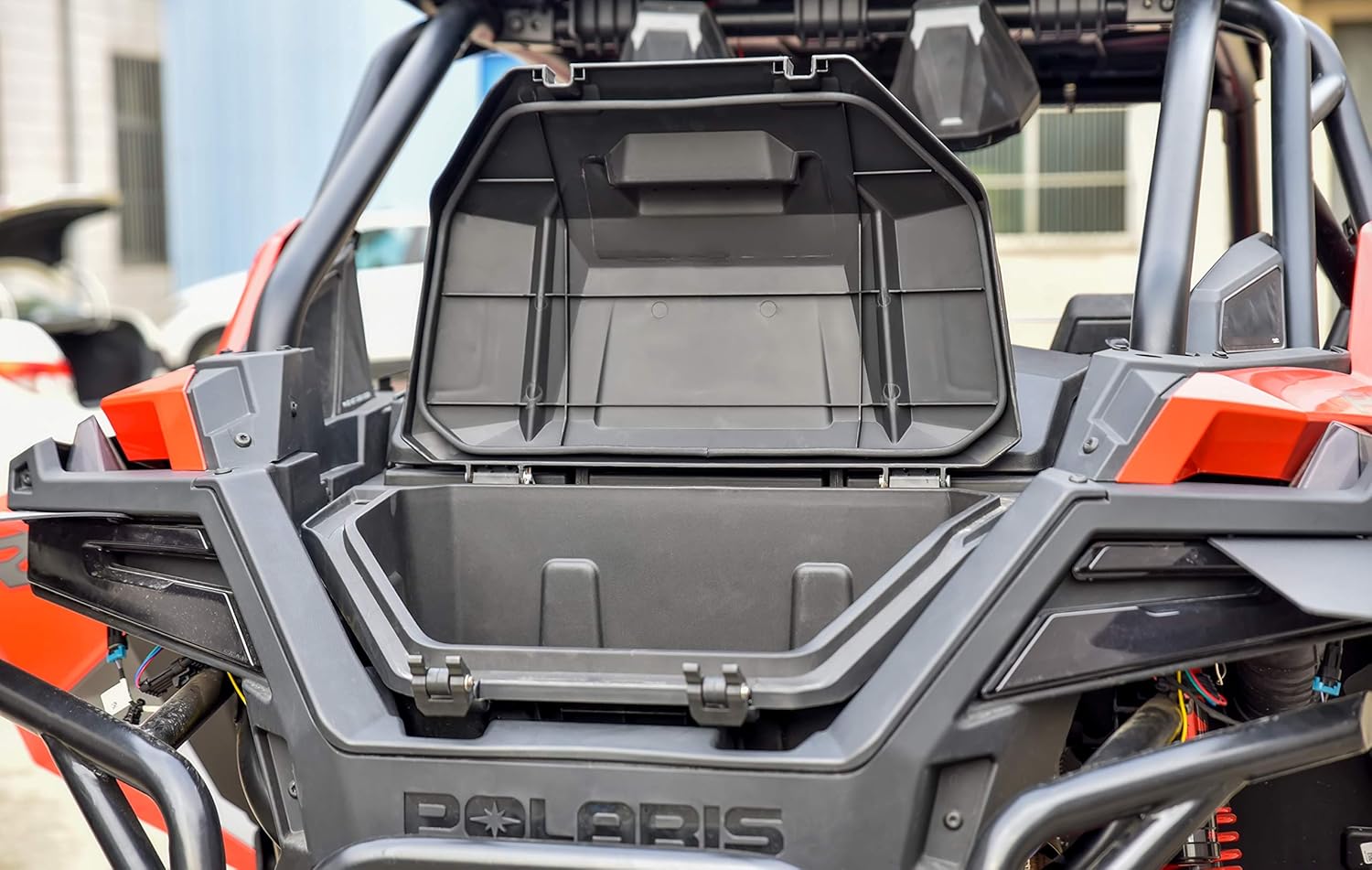 SAUTVS UTV Rear Cargo Box for RZR PRO, Poly Water Resistant 42 QT Rear Cargo Storage Box for Polaris RZR PRO XP LE 4 2020-2021 Accessories