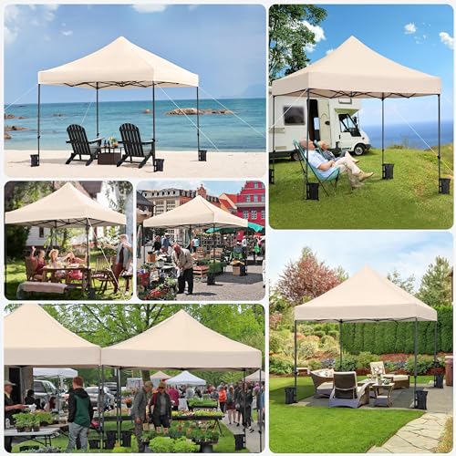 Yaheetech Heavy Duty Pop Up Canopy Tent, 10x20 Commercial Instant Shelter Tent for Wedding, Parties, Adjustable Outdoor Canopy with Wheeled Carry Bag
