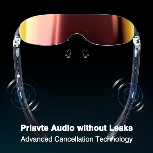 AR/XR Glasses-VILINE Smart Glasses for Gaming Headset Video Display Glasses Myopia Adjustment 1800 Brightness Sunglasses