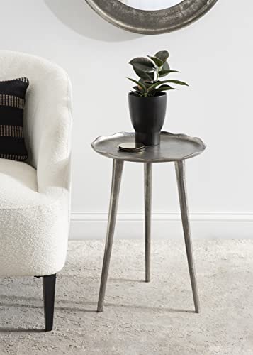 Kate and Laurel Alessia Modern Round Metal Side Table, 15 x 15 x 22, Bronze