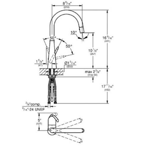 Grohe 32226SD0 Ladylux Kitchen Faucet Stainless Steel