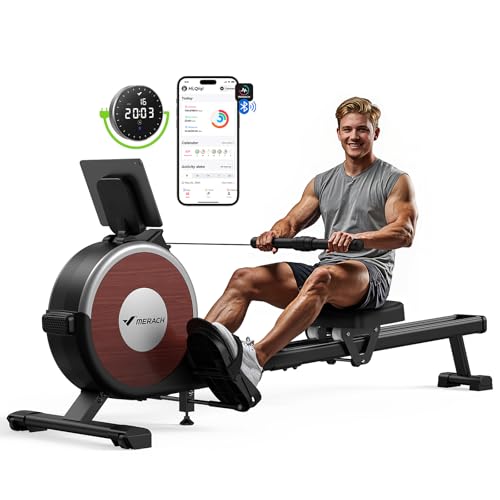 MERACH Rowing Machines for Home, Magnetic Rowing Machine with 16 Levels, Rower Machine of Quiet Resistance