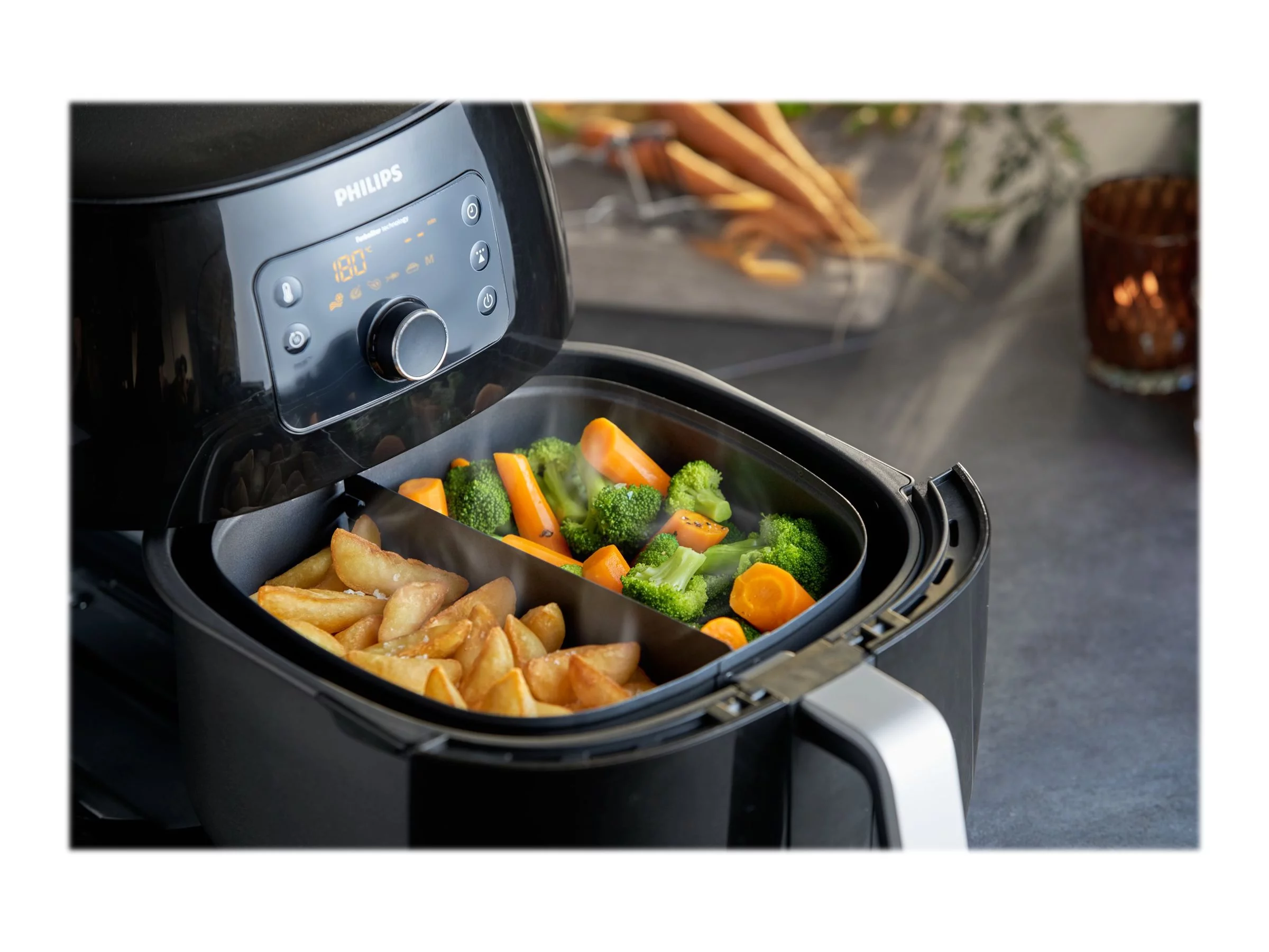 Philips Viva Collection HD9630 Twin TurboStar XXL - Hot air fryer - 1.7 kW - black