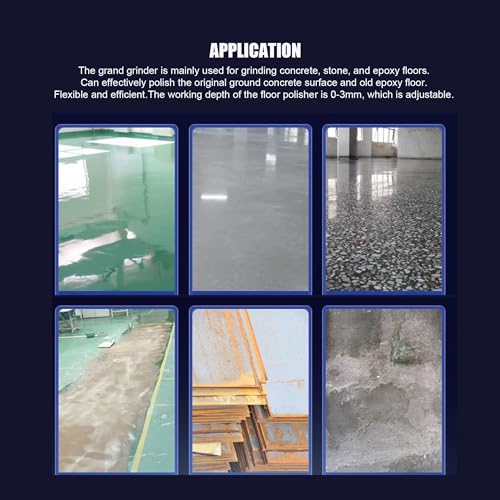 BREVELTION Cement Ground Grinder Grinding Concrete Epoxy Floor Paint and Cement Floor Polishing Dust-free Grinder 220V