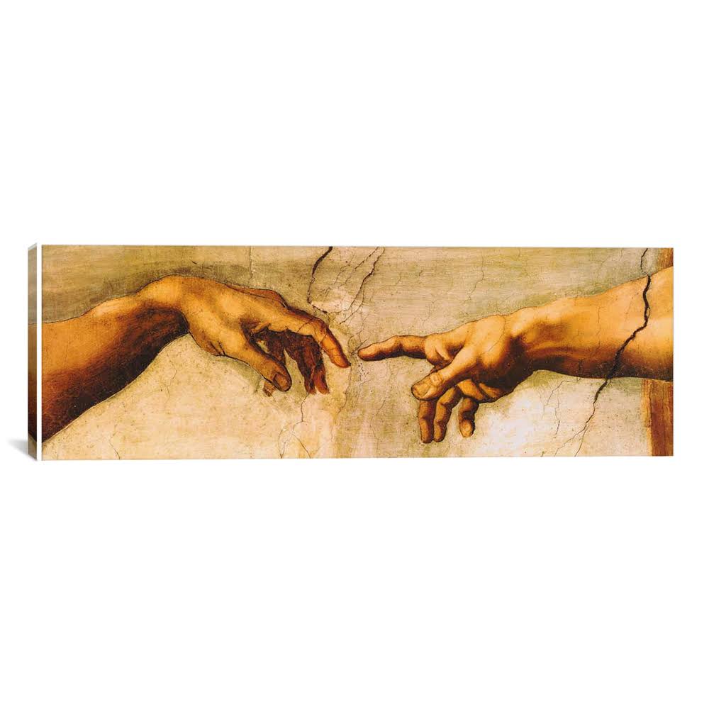 iCanvas - Michelangelo The Creation of Adam 48 x 16 - 1338PANa-1PC3-48x16