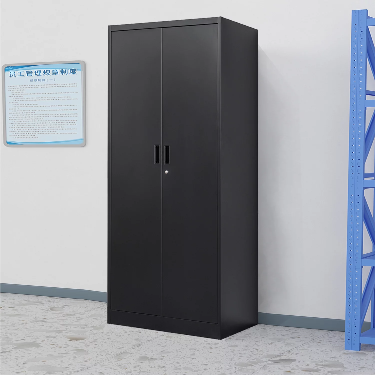 71" Metal Storage Cabinet with Lock,Garage Storage Cabinet with 2 Doors and 4 Adjustable Shelves,Tool File Cabinet for Garage Office,Home,Gym