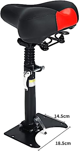 Electric Scooter Seat 45-60 cm Height Adjustable, Leather Saddle with Shock Absorption, Foldable Folding Removable Seat 10/11 inch Electric Scooters