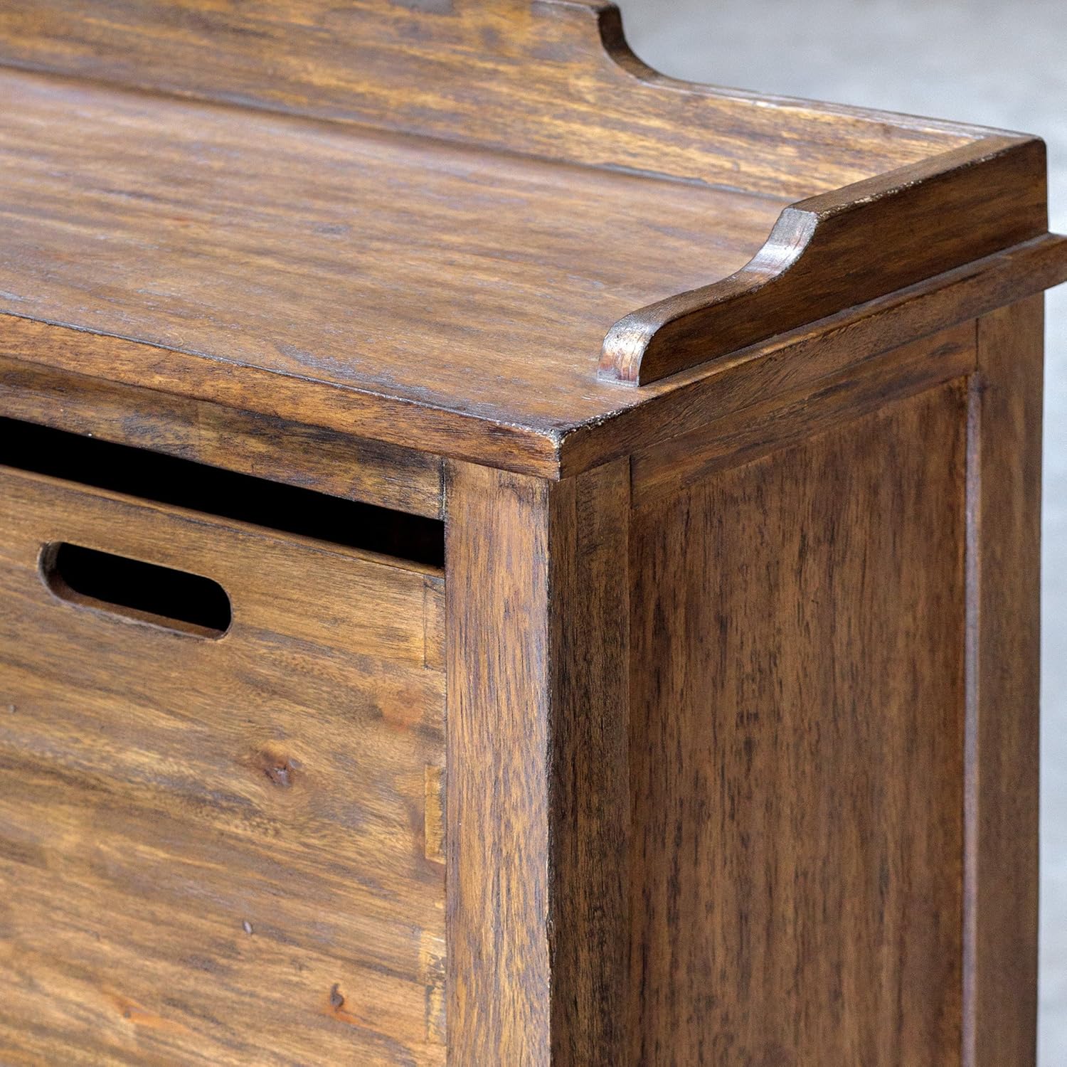 MY SWANKY HOME Rustic Vintage Antique Style Storage Bin Hobby Cabinet Cupboard Six Drawer Wood