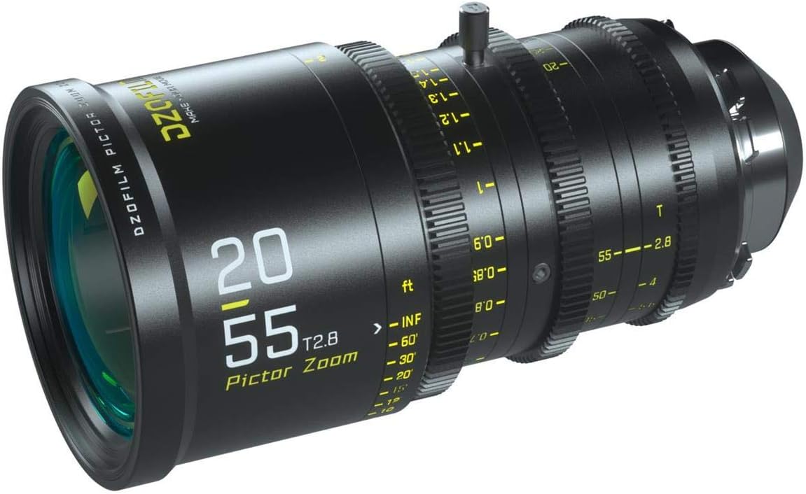 DZOFILM Pictor 20-55mm T2.8 Super35 Parfocal Zoom Cine Lens, PL Mount and EF Mount, Black