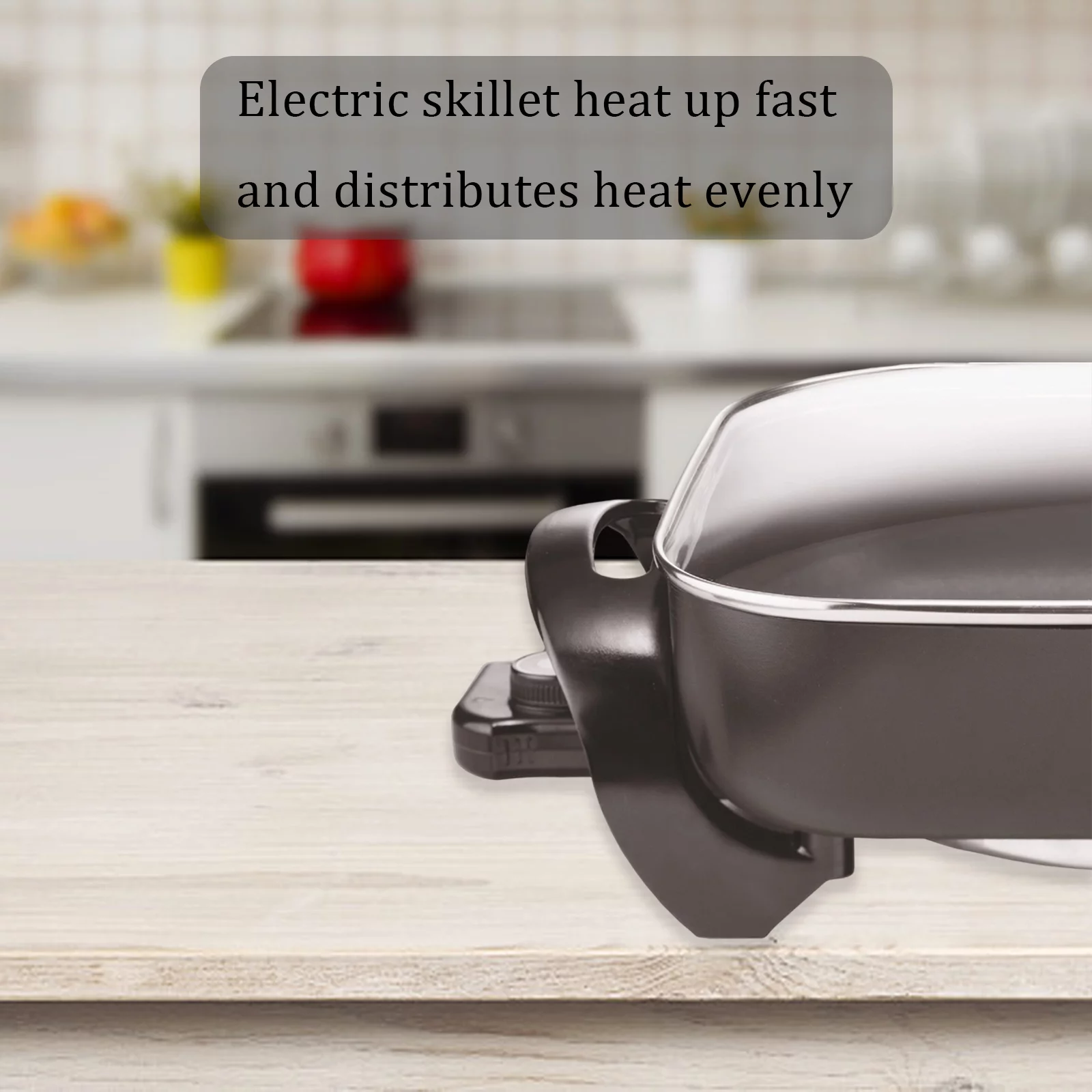 Large Capacity Nonstick Electric Skillet - Serves 4 to 6 People (16 inch)