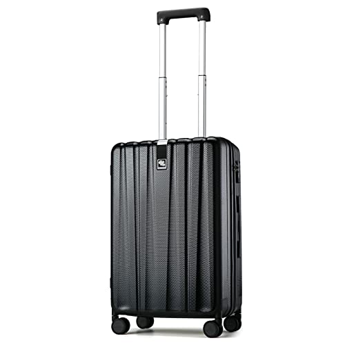 Hanke 29 Inch Luggage Suitcases With Spinner Wheels Lightweight PC hardside Rolling Suitcase With Travel Lock, Checked-Large 29-Inch(Blackish Green)