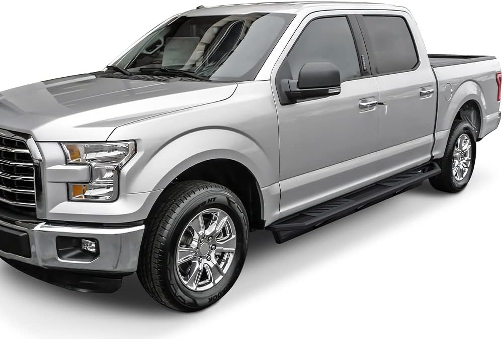 APS Off-Road 6.5in Side Armor Aluminum Running Boards Compatible with Ford F150 2015-2022 SuperCrew Cab & F-250 F-350 Super Duty 2017-2022 Crew Cab