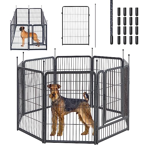 mestyl Dog Playpen, 40" Height 16 Panels Outdoor Pet Play Pen, Big Dog Exercise Play Pen for Large/Medium/Small Dogs, Foldable Puppy Pen for Indoor