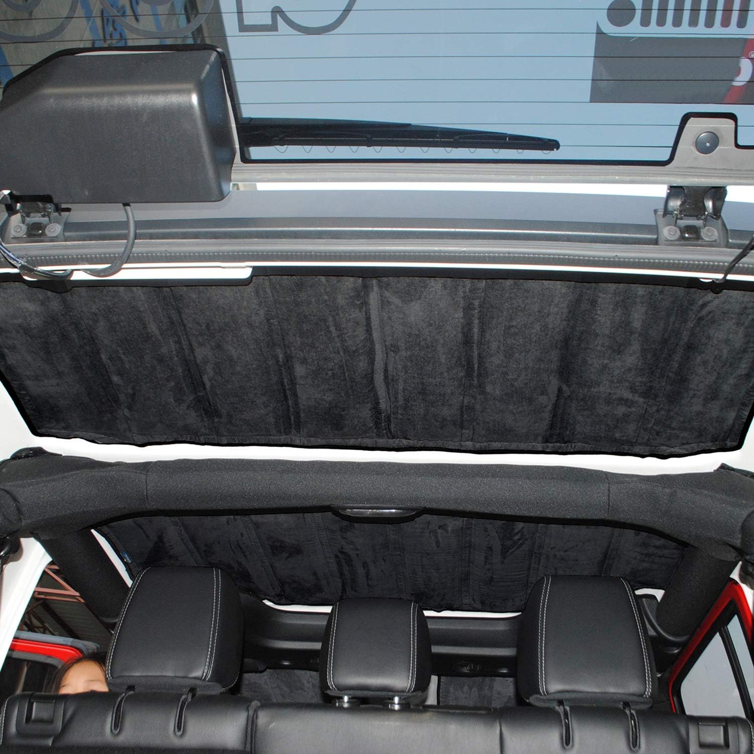 RT-TCZ For Jeep Wrangler JK Headliner Hardtop Heat Insulation Kit 4 Door Rear Window Ceiling Roof Insulation Cotton Kit Car Styling Accessories for