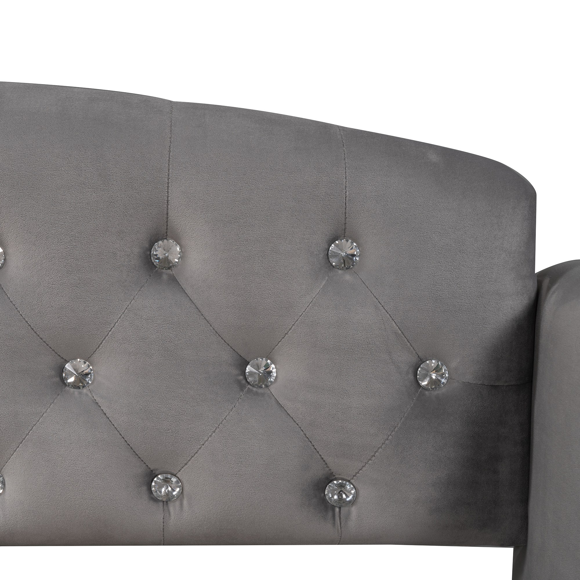 Euroco Twin Size Tufted Button Daybed, Gray