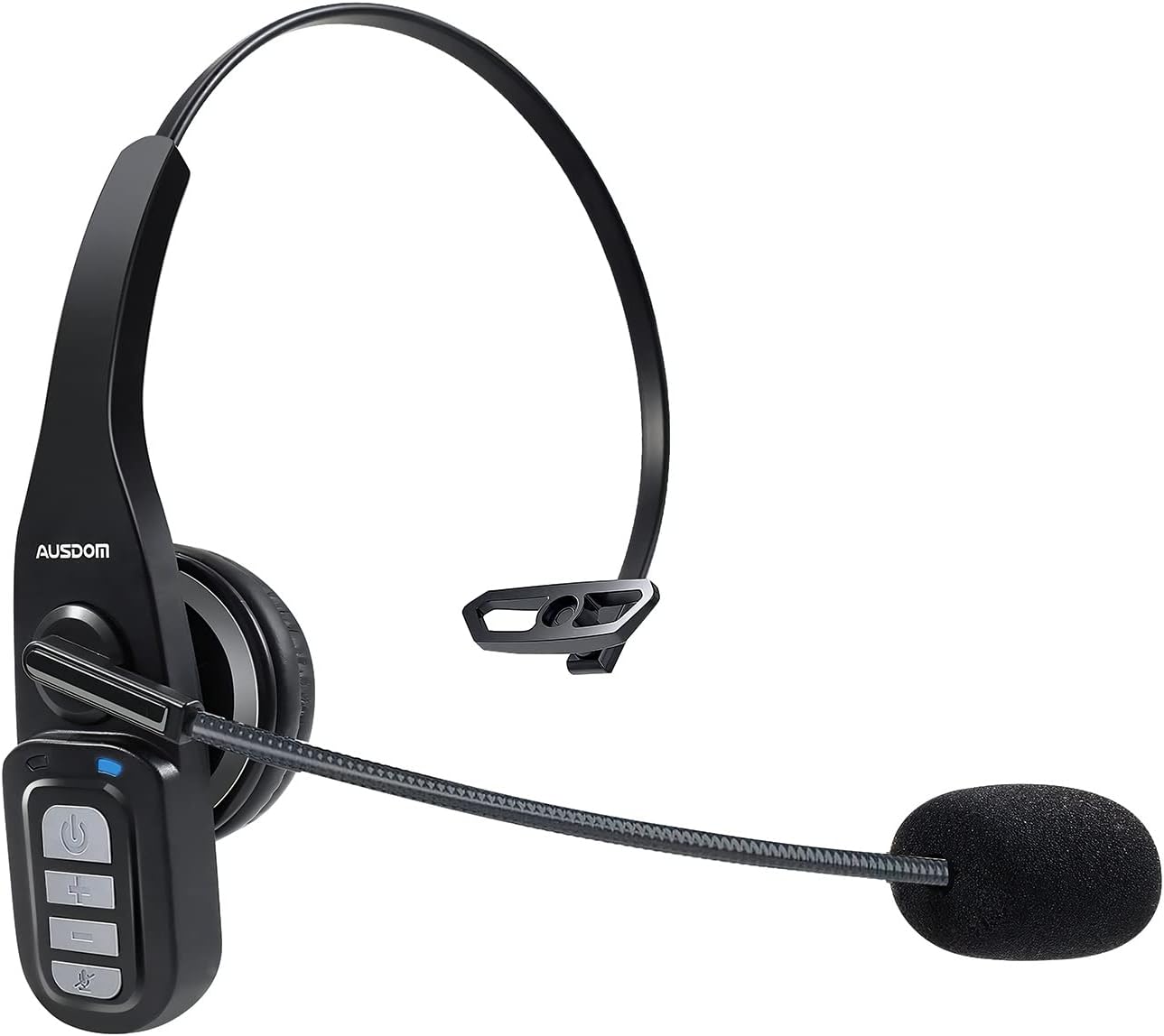 Trucker Bluetooth Headset 5.0 with Microphone, AUSDOM BW01 Noise Cancelling Wireless Headphone