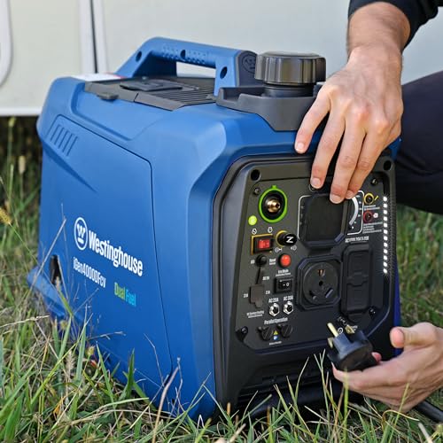Westinghouse 5000 Peak Watt Super Quiet Dual Fuel Portable Inverter Generator, Wheel & Handle Kit, Gas & Propane Powered, RV Ready, CO Sensor
