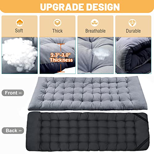DoCred Folding Camping Cot with Mattress, 2 Pack Heavy Duty Folding Cot for Adults, Portable Sleeping Cot Bed Adults Outdoor Bed with Carry Bag