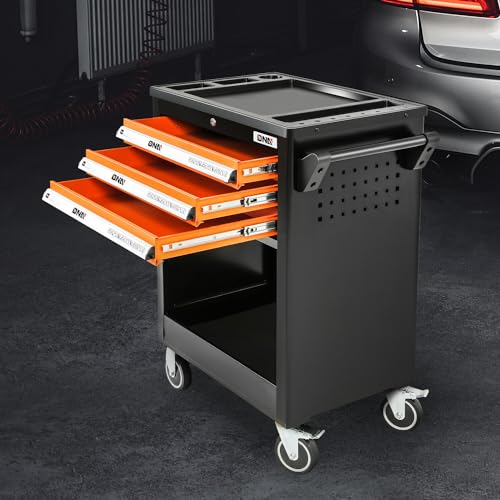 DNA MOTORING 7-Drawer Rolling Tool Cabinet Chest with Keyed Locking System Non-Slip Mat, for Garage Warehouse Workshop, Green, TOOLS-00399