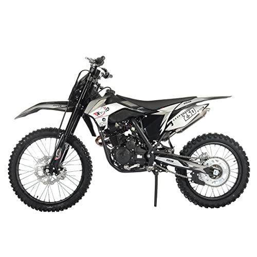 X-PRO 250cc Dirt Bike Zongshen Brand Engine, 5-Speed Manual Transmission, Electric/Kick Start! Big 21"/18" Wheels! (Black)