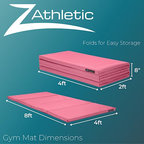 Z Athletic Folding Mat for Gymnastics and Tumbling, 4 Ft x 8 Ft x 2 In