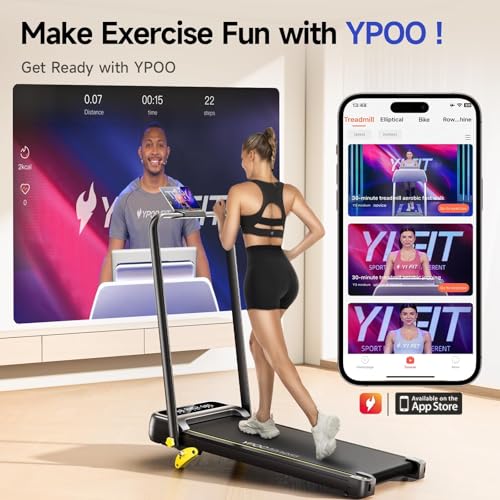 Foldable Treadmill with Incline, Walking Pad with Handle Bar 3 Level Incline, Portable Folding Treadmills for Home/Office 300 Lbs Capacity